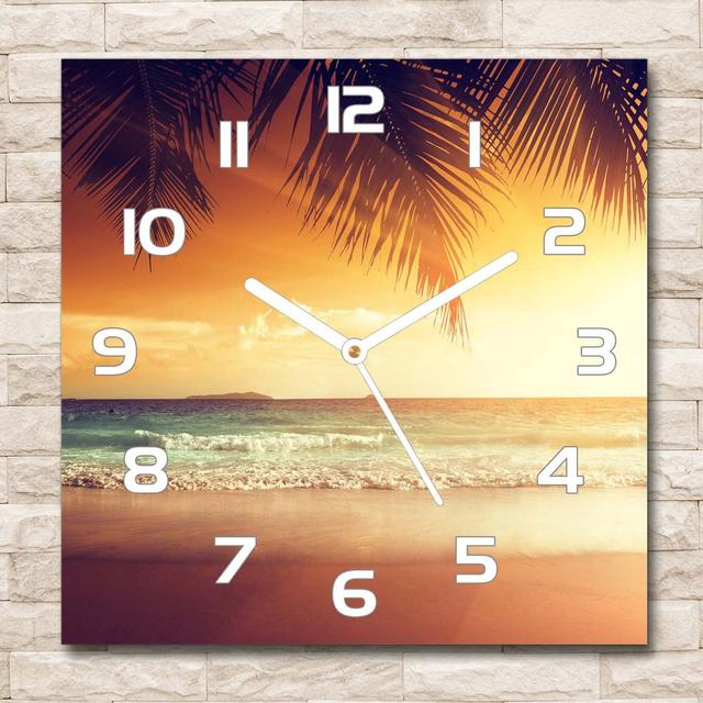 Haspel Silent Wall Clock East Urban Home Colour: White on Productcaster.