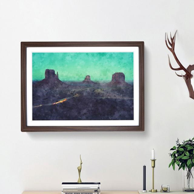 Oljato-Monument Valley - Picture Frame Painting Print East Urban Home Frame Option: Walnut Framed, Size: 45cm H x 63cm W x 2cm D on Productcaster.