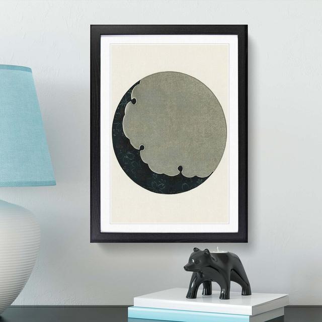 The Moon by Watanabe Seitei - Picture Frame Painting Print East Urban Home Size: 36cm H x 27cm W x 2cm D, Frame Option: Black Framed on Productcaster.