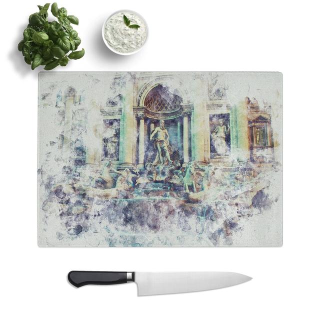 Trevi Fountain in Rome Vol.2 Chopping Board East Urban Home Size: 28.5cm W x 39cm L on Productcaster.