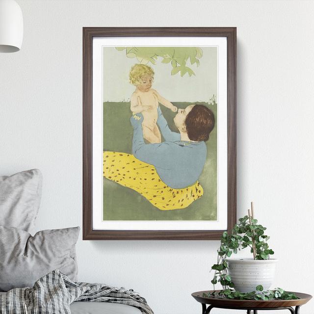 Mother and Child Vol.3 by Mary Cassatt - Picture Frame Painting East Urban Home Frame Option: Walnut Framed, Size: 48cm H x 36cm W x 2cm D on Productcaster.