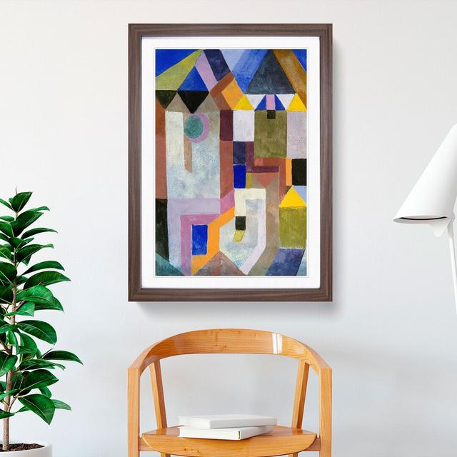 Colourful Architecture by Paul Klee - Picture Frame Painting East Urban Home Frame Option: Walnut Framed, Size: 36cm H x 27cm W x 2cm D on Productcaster.