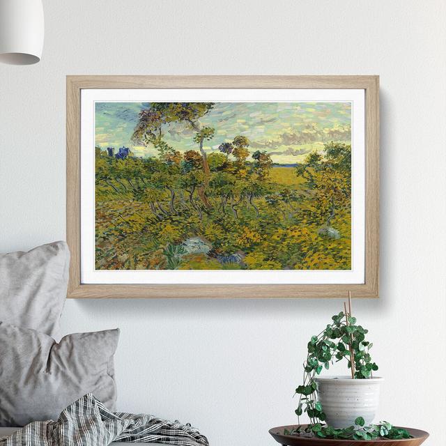 Sunset at Montmajour by Vincent Van Gogh - Picture Frame Painting East Urban Home Frame Option: Oak Framed, Size: 27cm H x 36cm W x 2cm D on Productcaster.