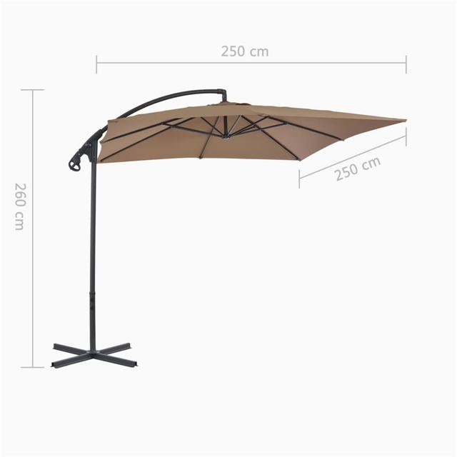 Yousef 250cm X 250cm Rectangular Cantilever Parasol Freeport Park Fabric Colour: Taupe on Productcaster.