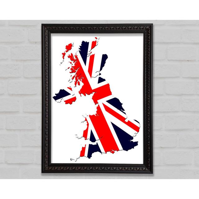 Map Of Britain Flag - Print Bright Star Size: 59.7cm H x 42cm W on Productcaster.