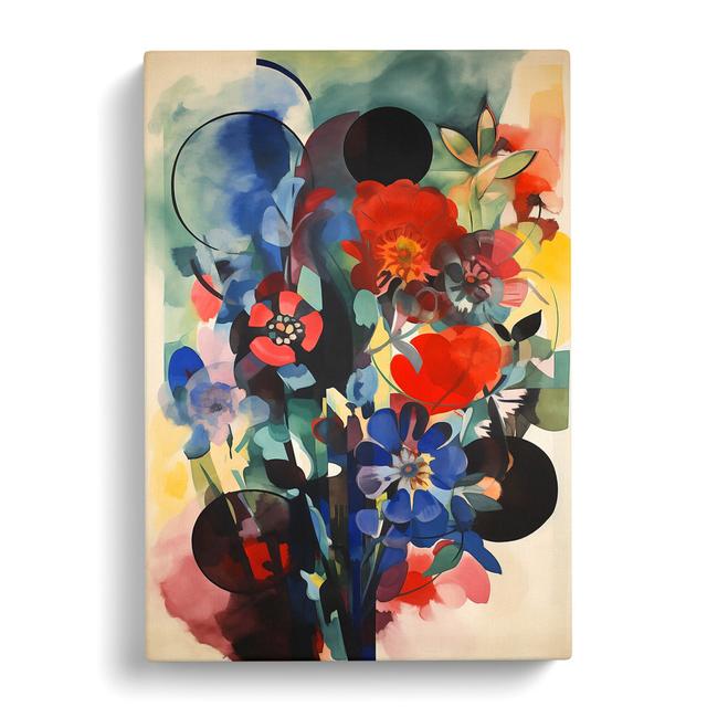 Bauhaus Flowers Vol.1 - Wrapped Canvas Graphic Art Marlow Home Co. Size: 76cm H x 50cm W x 3cm D on Productcaster.