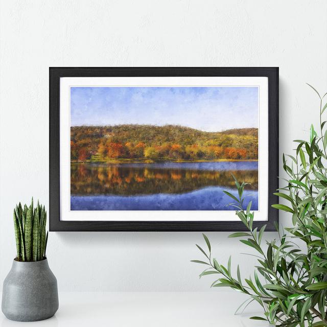 Connecticut Forest and Lake - Picture Frame Graphic Art East Urban Home Size: 36cm H x 48cm W x 2cm D, Frame Option: Black Framed on Productcaster.