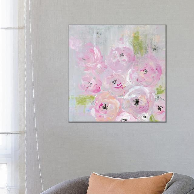 Field Of Roses by Nola James - Wrapped Canvas Gallery-Wrapped Canvas Giclée ClassicLiving Size: 66.04cm H x 66.04cm W x 1.91cm D on Productcaster.