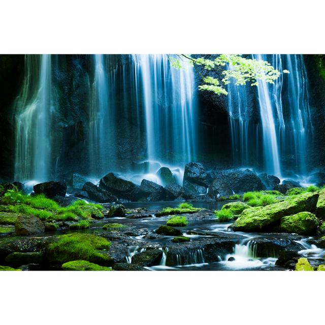 Japanese Waterfalls by Ooyoo - Wrapped Canvas Art Prints Alpen Home Size: 30cm H x 46cm W on Productcaster.