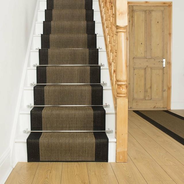 Almerton Flatweave Black Stair Runner Rosalind Wheeler Rug Size: Runner 900cm x 80cm on Productcaster.