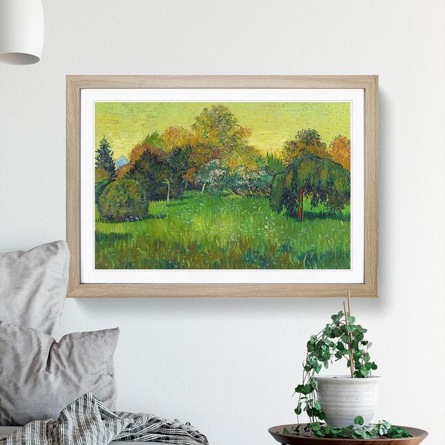 The Poets Garden by Vincent Van Gogh - Picture Frame Painting East Urban Home Size: 36cm H x 48cm W x 2cm D, Frame Option: Oak Framed on Productcaster.