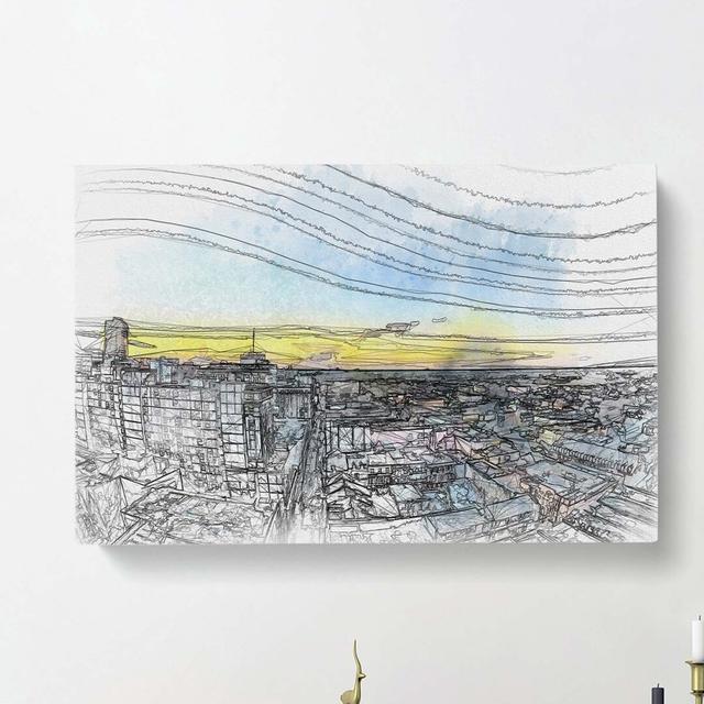 Above New Orleans In Louisiana In Abstract - Wrapped Canvas Print East Urban Home Size: 60cm H x 91cm W x 3cm D on Productcaster.