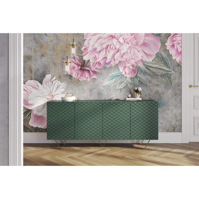 Sideboard Barzan 190 cm Brayden Studio Farbe: Grün/Goldfarben on Productcaster.