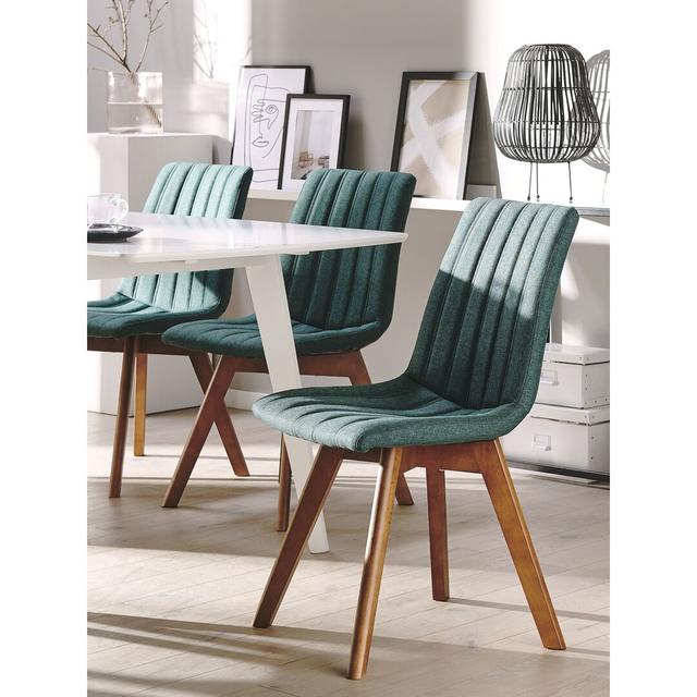 Robs Upholstered Dining Chair (Set of 2) George Oliver Upholstery Colour: Green on Productcaster.