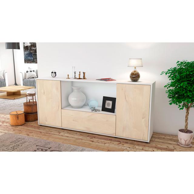 Derrico Sideboard Brayden Studio Colour: White/Cedar on Productcaster.