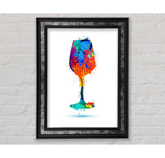 Wine Glass Splash - Single Picture Frame Art Prints Bright Star Size: 42cm H x 21cm W x 8cm D on Productcaster.