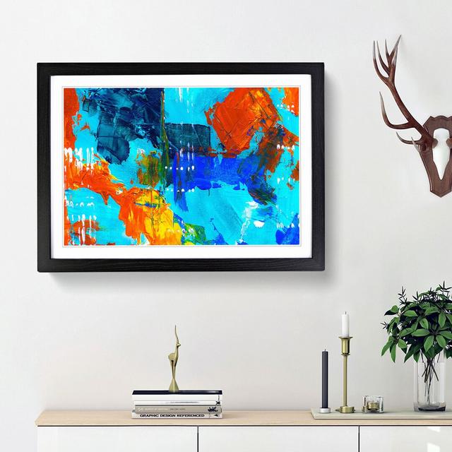 Abstract Art Painting Vol.244 by S.Johnson - Picture Frame Painting Print East Urban Home Frame Option: Black Framed, Size: 27cm H x 36cm W x 2cm D on Productcaster.