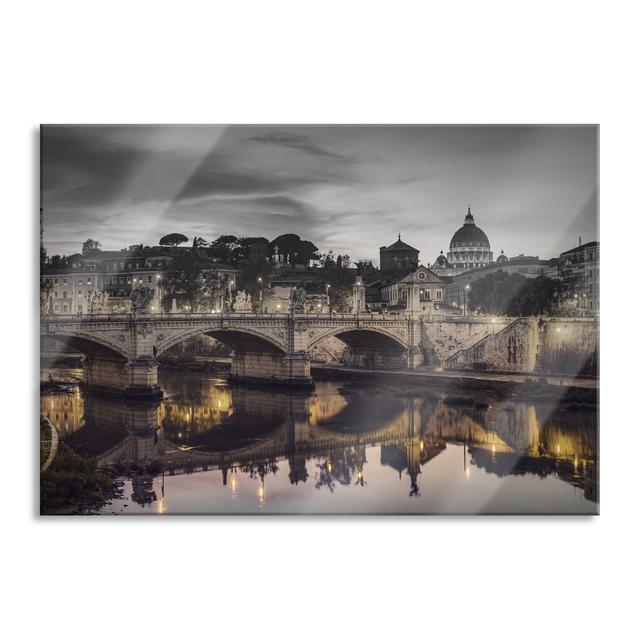 Rome St Peter's Cathedral - No Frame Print on Glass Brayden Studio Size: 60cm H x 80cm W x 0.4cm D on Productcaster.