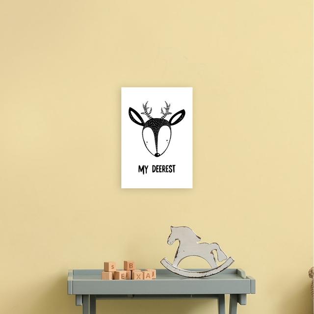 Deer by Miniofmine - Graphic Art Harriet Bee Size: 30cm H x 21cm W x 1cm D, Format: Unframed on Productcaster.