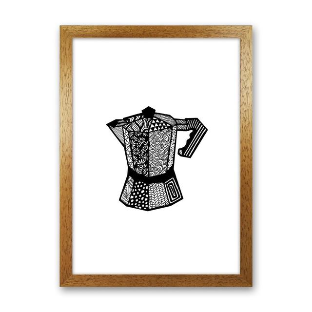 Macchinetta by Carissa Tanton - Graphic Art Print on Paper Ophelia & Co. Frame Option: Oak Framed, Size: 34cm H x 25cm W x 3cm D on Productcaster.