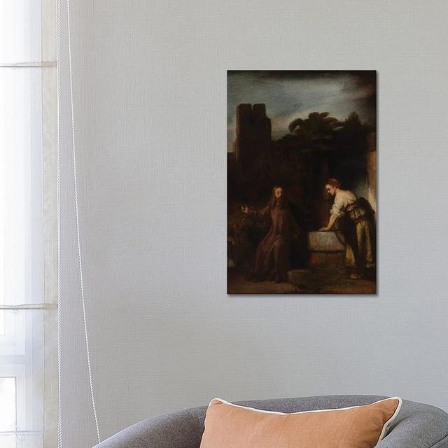 Christ and the Woman of Samaria, C.1655 by Rembrandt van Rijn - Wrapped Canvas Art Prints ClassicLiving Size: 66.04cm H x 45.72cm W x 3.81cm D on Productcaster.