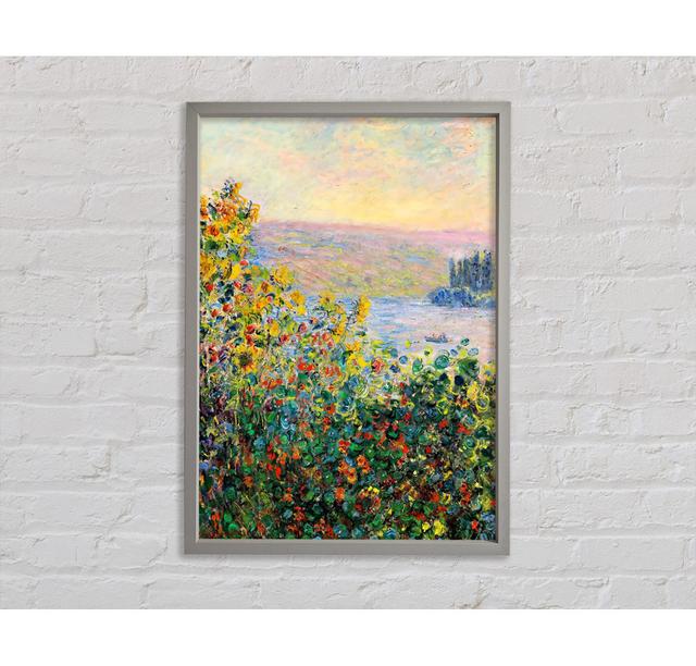 Monet Flower Beds At Vetheuil - Print Rosalind Wheeler Size: 141.4cm H x 100cm W on Productcaster.