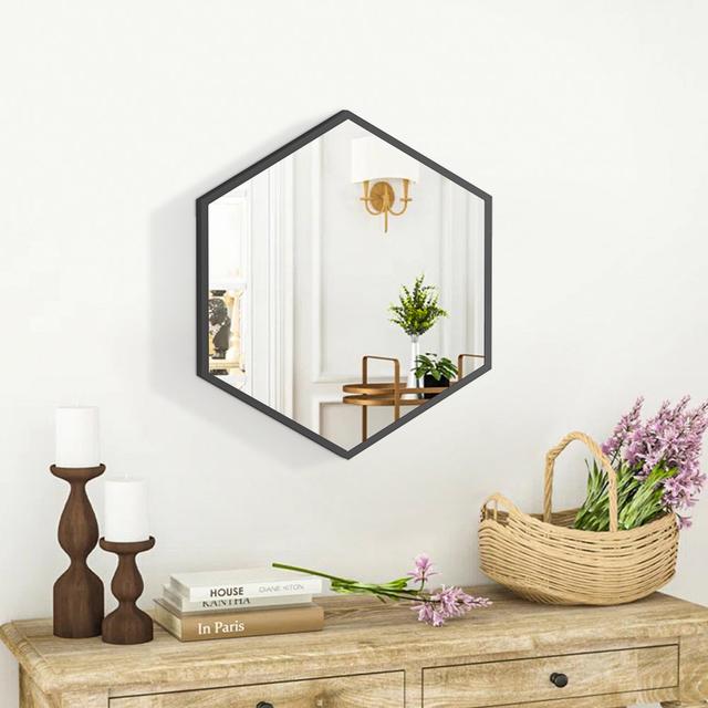 Anjail Metal Flat Wall Mirror Metro Lane on Productcaster.