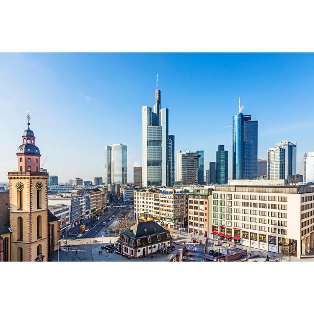 Frankfurt Skyline In Germany by Frankfurt Skyline In Germany - Wrapped Canvas Art Prints Latitude Run Size: 61cm H x 91cm W x 3.8cm D on Productcaster.