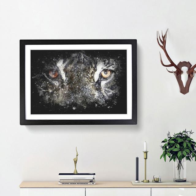 Eye Of The Tiger Paint Splash - Picture Frame Graphic Art East Urban Home Frame Option: Black Framed, Size: 33cm H x 45cm W x 2cm D on Productcaster.