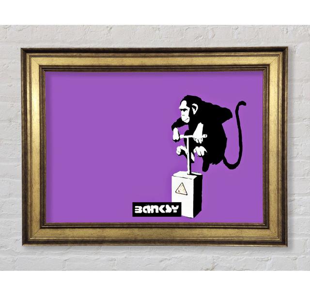 Monkey Detonator Purple - Single Picture Frame Art Prints Brayden Studio Size: 42cm H x 59.7cm W x 8cm D on Productcaster.