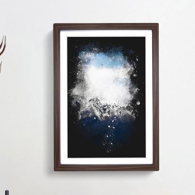 New Zealand Mountain Tops - Picture Frame Graphic Art Print East Urban Home Frame Option: Walnut Framed, Size: 63cm H x 45cm W x 2cm D on Productcaster.