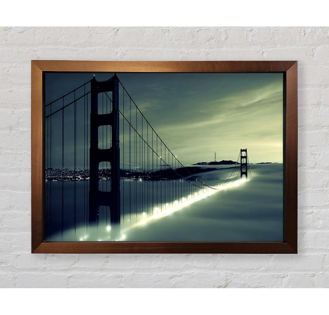 Golden Gate Bridge Light In The Fog - Single Picture Frame Art Prints Ebern Designs Size: 42cm H x 59.7cm W on Productcaster.