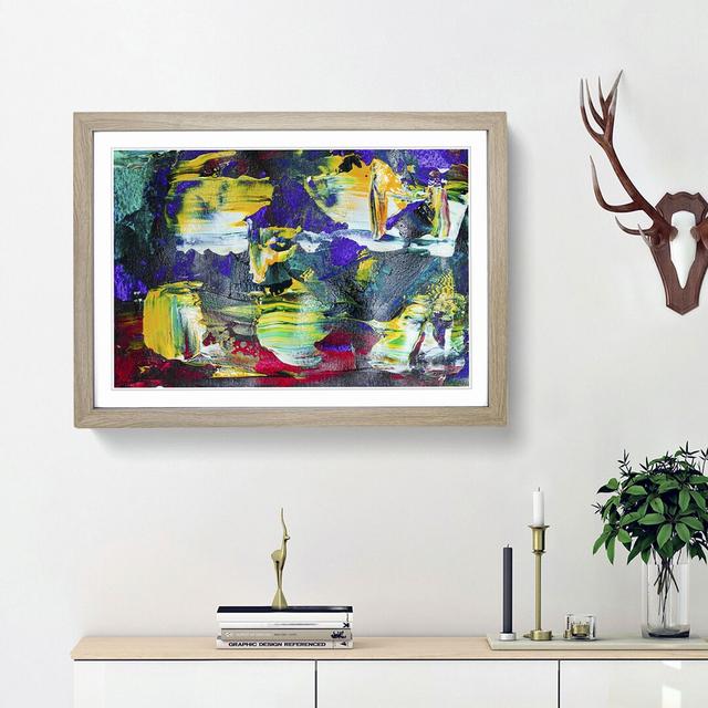 Abstract Art Painting Vol.201 by S.Johnson - Picture Frame Painting Print East Urban Home Frame Option: Oak Framed, Size: 62cm H x 87cm W x 2cm D on Productcaster.