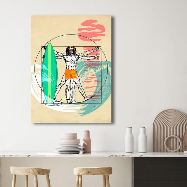 Cogito Ergo Surf by Steven Hill - Wrapped Canvas Art Prints Ebern Designs Size: 80cm H x 60cm W on Productcaster.