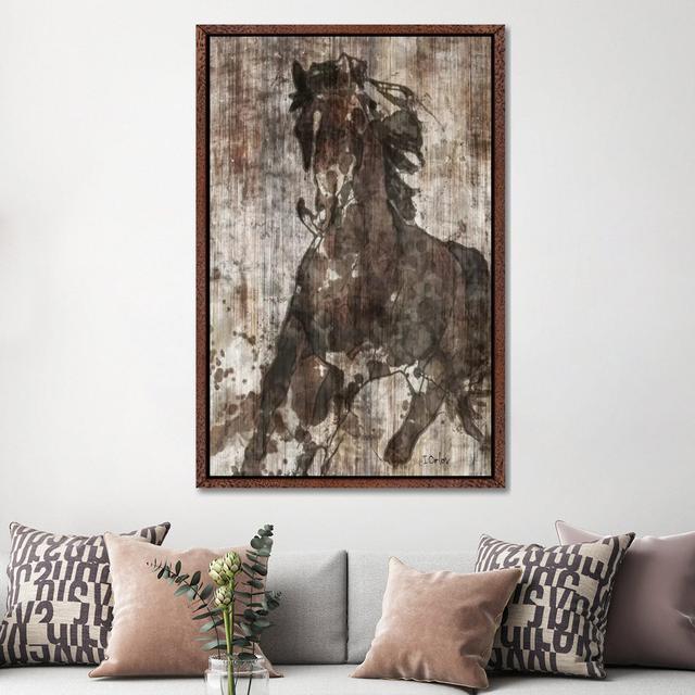 Galloping Horse by Irena Orlov - Gallery-Wrapped Canvas Giclée on Canvas Natur Pur Size: 152.4cm H x 101.6cm W x 3.81cm D, Format: Classic Wood Framed on Productcaster.