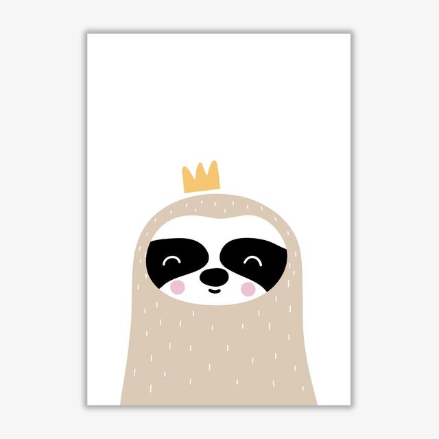 Scandi Sloth With Crown - Print East Urban Home Format: No Frame, Size: 30 cm H x 21 cm W x 1 cm D on Productcaster.