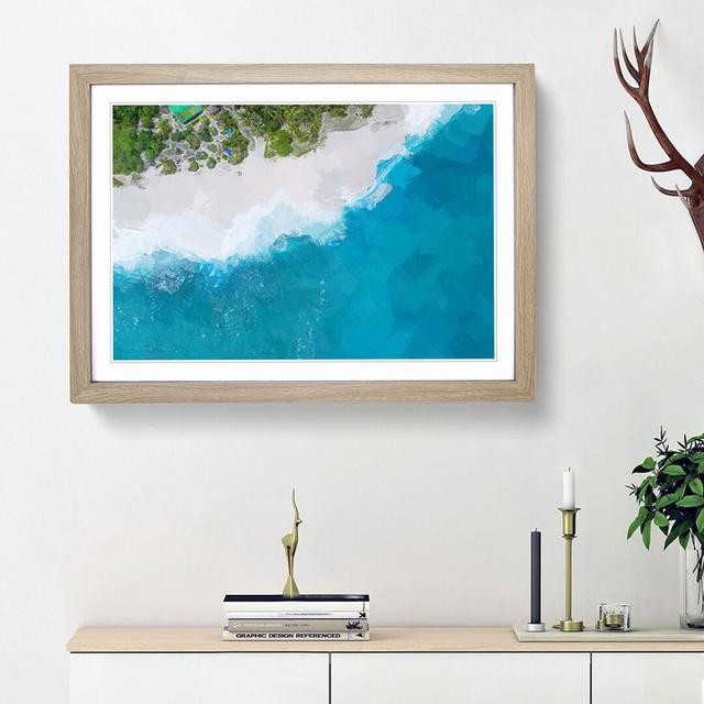 Fuvahmulah Island in the Maldives in Abstract - Picture Frame Graphic Art Print on MDF East Urban Home Size: 48cm H x 65cm W x 2cm D, Frame Option: Oa on Productcaster.