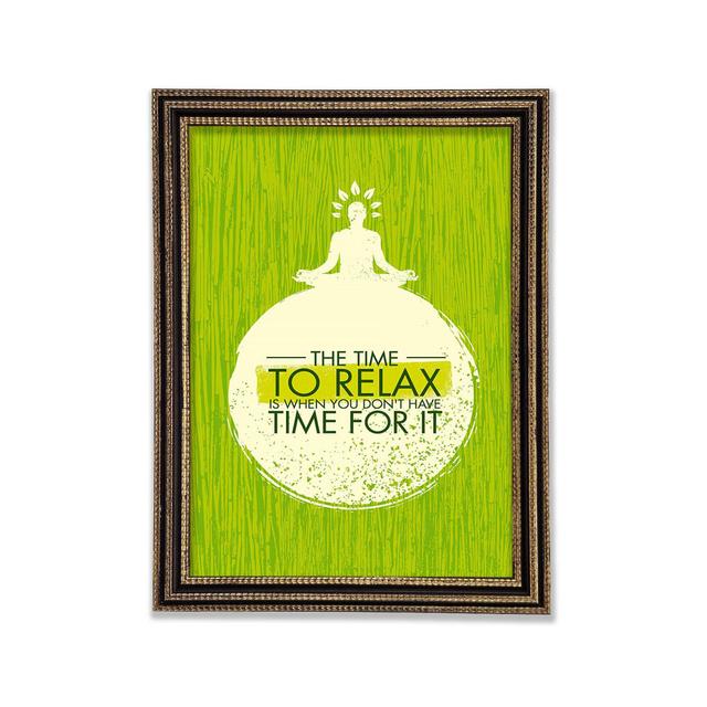 The Time To Relax - Print Happy Larry Format: Purple Framed Paper, Size: 84.1cm H x59.7cm W x 2cm D on Productcaster.