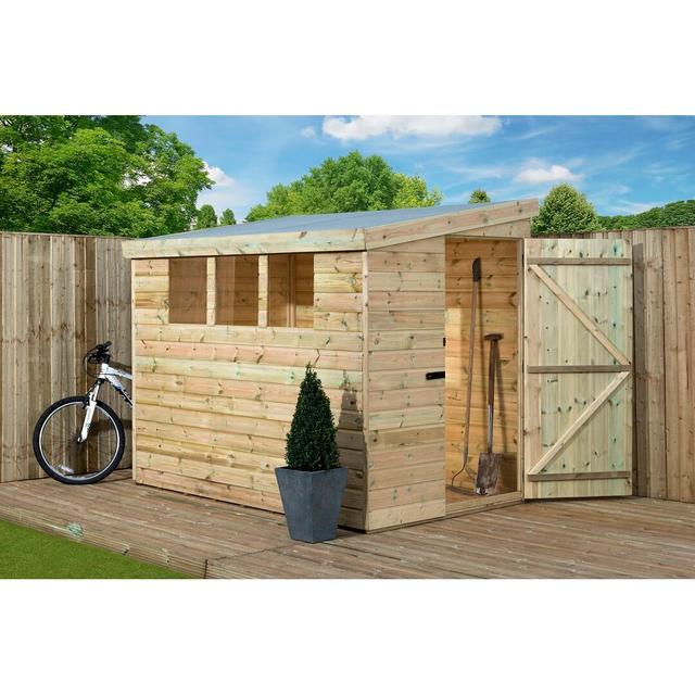 6 Ft. W x 10 Ft. D Shiplap Pent Wooden Shed Empire Sheds Ltd on Productcaster.