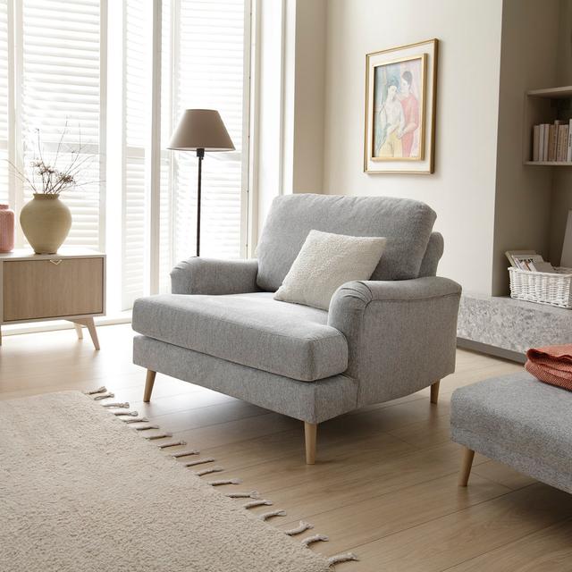 Harper Armchair Abakus Direct Upholstery Colour: Light Grey on Productcaster.