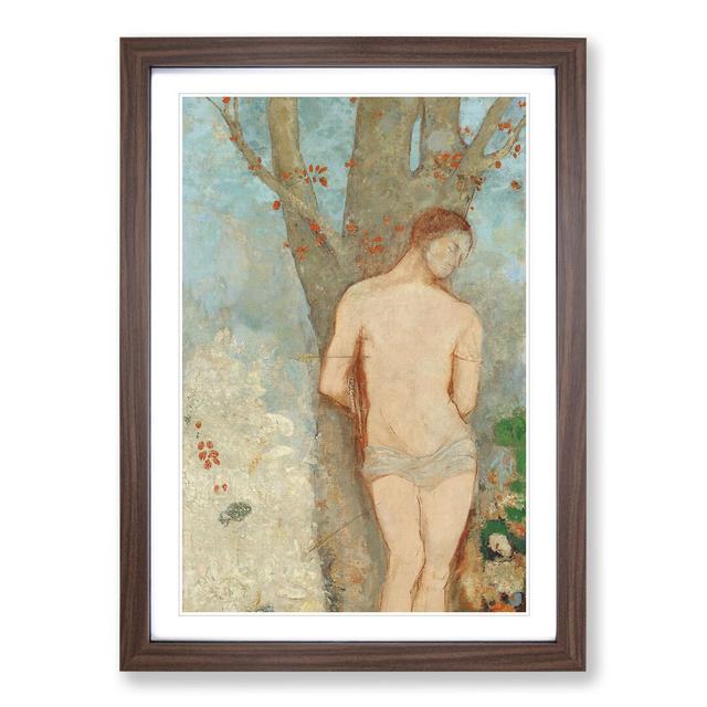 Saint Sebastian by Odilon Redon - Picture Frame Painting East Urban Home Frame Option: Walnut Framed, Size: 65cm H x 48cm W x 2cm D on Productcaster.