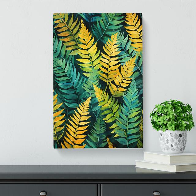 Fern Leaf Expressionism No.3 - Art Prints Brambly Cottage Size: 76cm H x 50cm W x 3cm D on Productcaster.