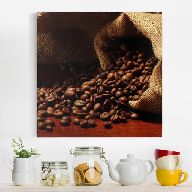 Dulcet Coffee - Wrapped Canvas Graphic Art Ebern Designs Size: 50cm H x 50cm W, Format: 330g/m² recycled canvas on Productcaster.