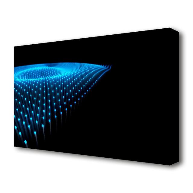 Blue Fairy Lights - Wrapped Canvas Graphic Art Print East Urban Home Size: 81.3 cm H x 121.9 cm W on Productcaster.