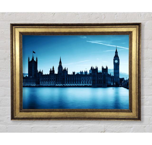 Houses Of Parliament Blues - Single Picture Frame Art Prints Bright Star Size: 21cm H x 42cm W x 8cm D on Productcaster.