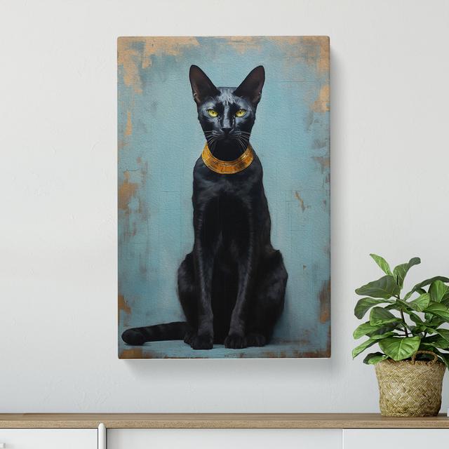 Egyptian Cat Minimalism No.3 - No Frame Print Latitude Vive Size: 76cm H x 50cm W x 3cm D on Productcaster.