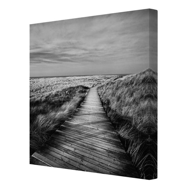 Path Through the Dunes on Sylt II - Wrapped Canvas Graphic Art Print East Urban Home Size: 80 L x 80 W on Productcaster.