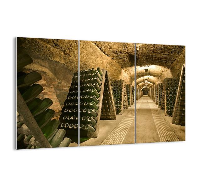 3 Piece Unframed Photograph Print Set on Glass Williston Forge Size: 110cm H x 165cm W x 1.8cm D on Productcaster.