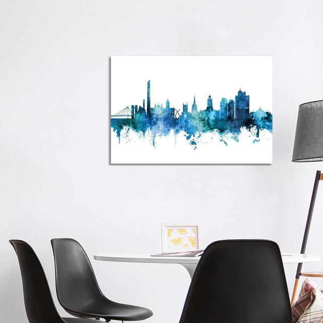 Northampton, England Skyline by Michael Tompsett - Wrapped Canvas Gallery-Wrapped Canvas Giclée Latitude Run Size: 66.04cm H x 101.6cm W x 1.91cm D on Productcaster.