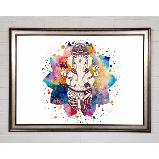 Hindu God Ganesha 1 - Single Picture Frame Art Prints Latitude Vive Size: 21cm H x 29.7cm W x 1.5cm D, Format: Gunmetal Framed Paper on Productcaster.